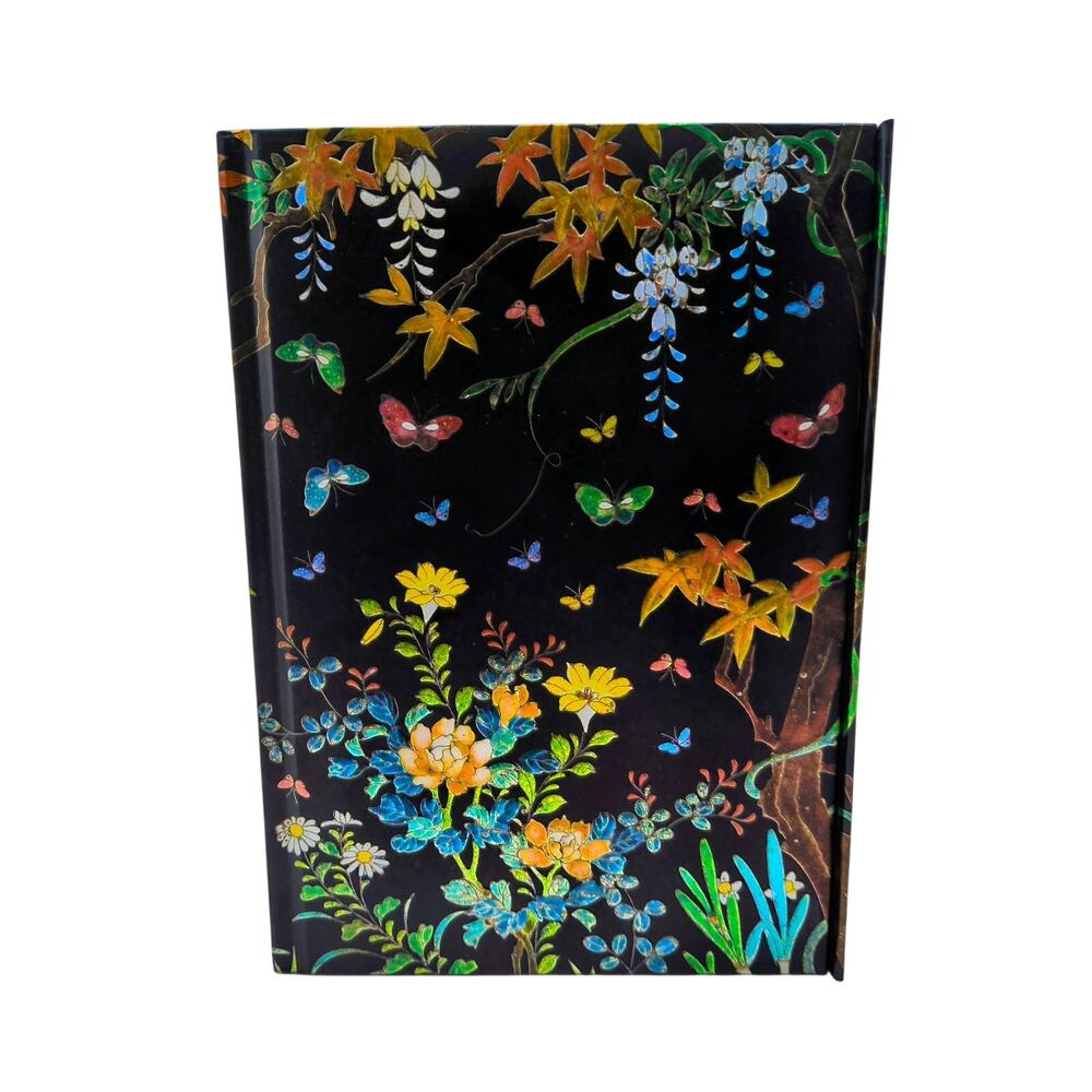 Stunning Flame Tree Cloisonne Flowers Journal - Elegant Notebook
